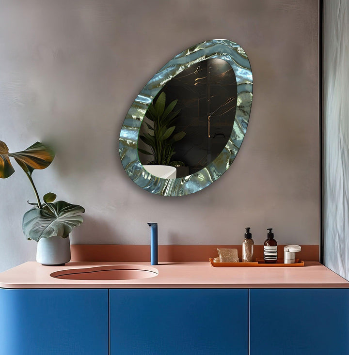 Mirrored wall art showcasing intricate craftsmanship for a unique and stylish addition

