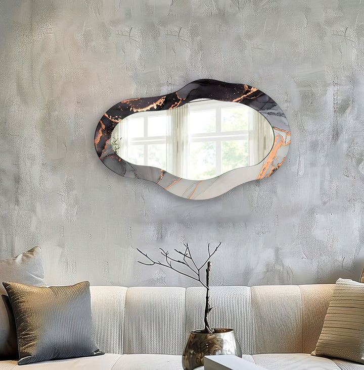 Black And White Living Room Wall Mirror