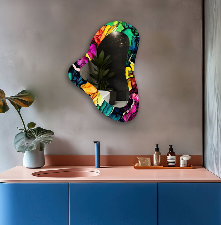Mirrored wall art offering a creative and reflective statement for contemporary interiors
