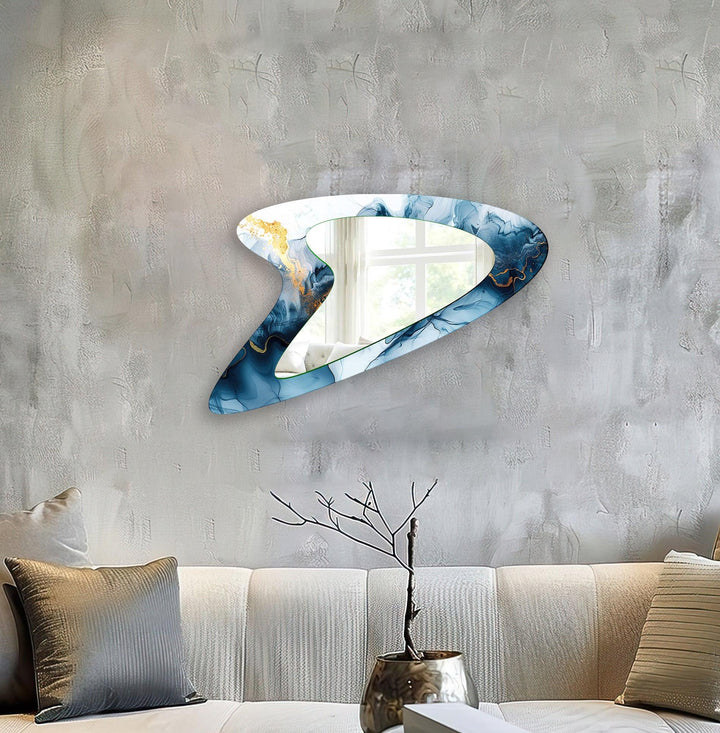 Decorative wall mirror with intricate detailing, perfect for enhancing any interior space
