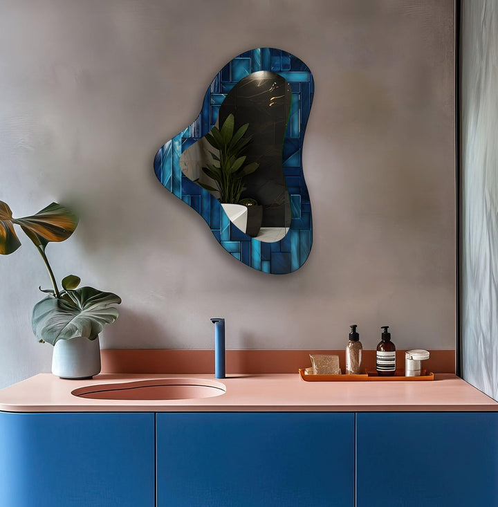 Decorative wall mirror with intricate detailing, perfect for enhancing any interior space
