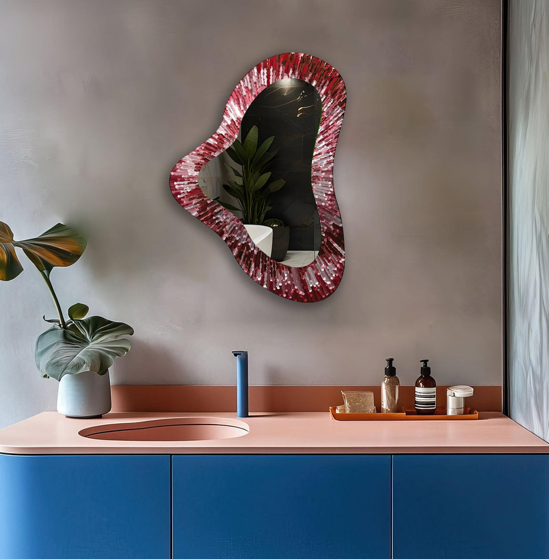 Wall mirrors designed with decorative accents to serve as both art and practicality
