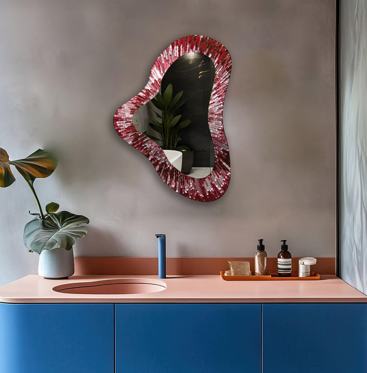 Wall mirrors designed with decorative accents to serve as both art and practicality
