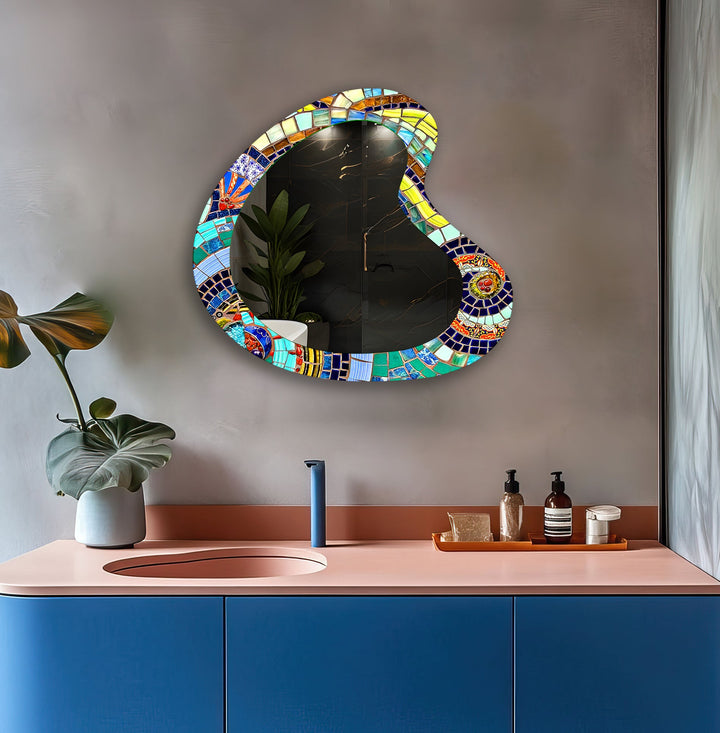 Mirrored wall art offering a creative and reflective statement for contemporary interiors
