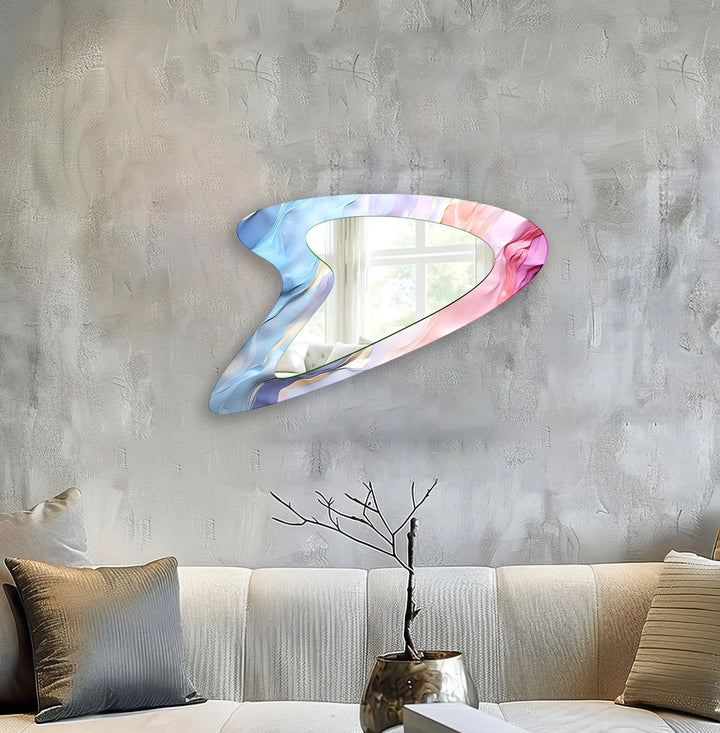 Pastel Colors Abstract Decorative Wall Mirror - MyPhotoStation