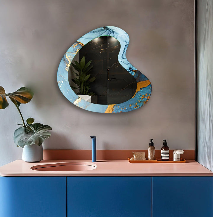 Mirror wall art inspired by geometric designs, adding sophistication to any decor style
