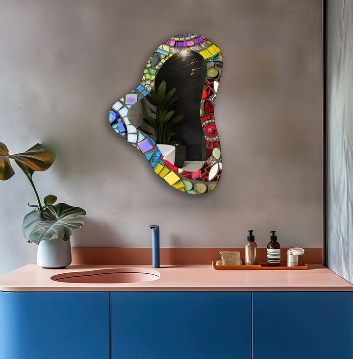Mirror wall art with creative patterns and reflective accents to brighten your walls
