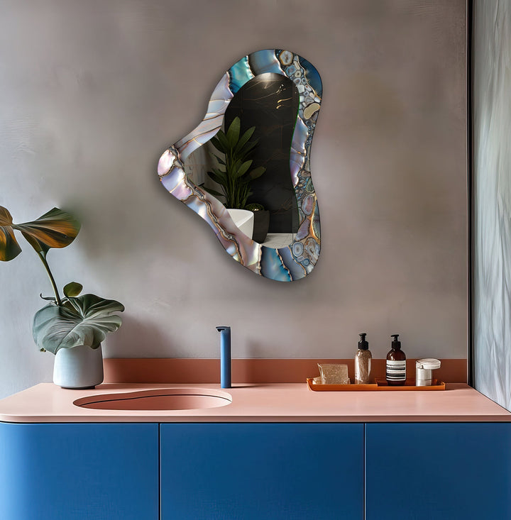 Wall mirrors with artistic frames that serve as both functional and decorative pieces
