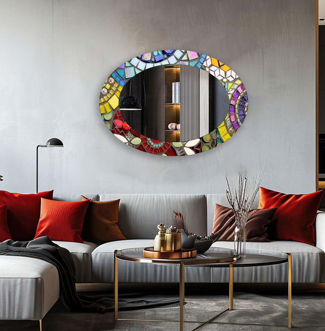 Mirrored wall art offering a creative and reflective statement for contemporary interiors
