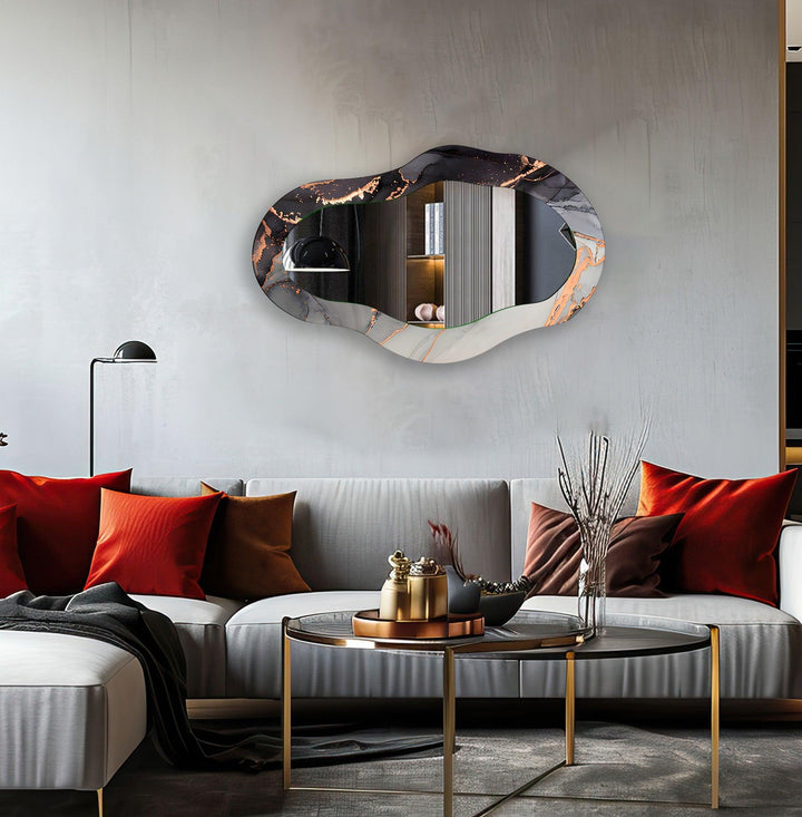 Black And White Living Room Wall Mirror