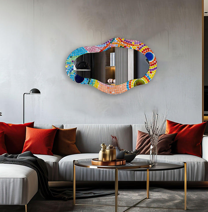 Mirror wall art blending contemporary elegance with artistic flair to enhance your walls
