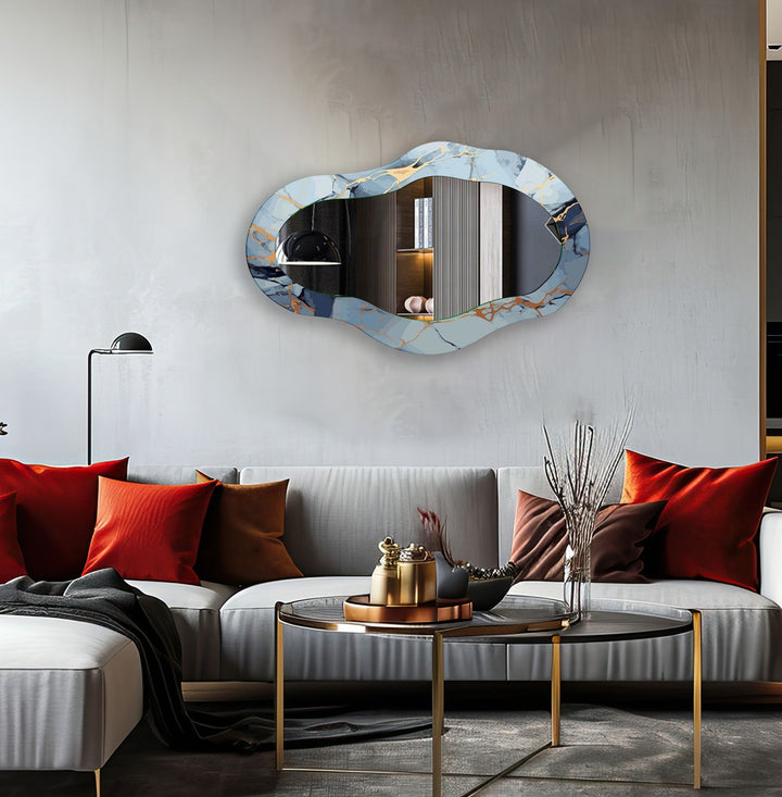 Decorative wall mirror with an ornate frame to add a touch of luxury to your decor
