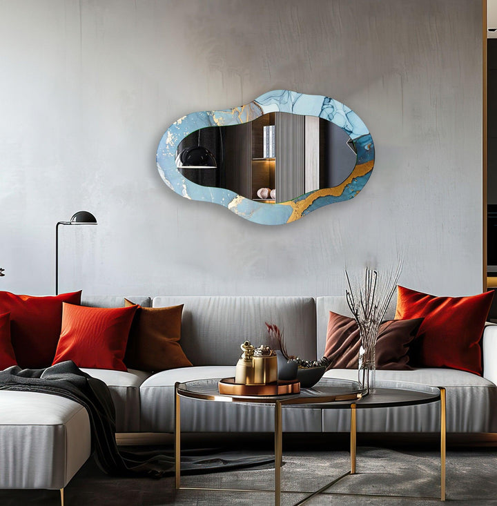Decorative wall mirror with a minimalist frame to complement both modern and classic interiors

