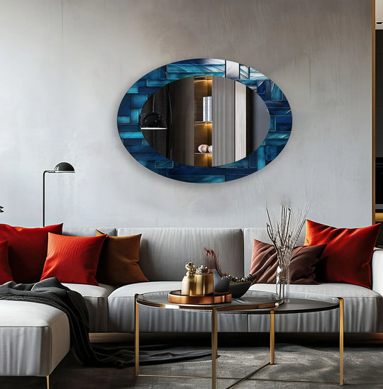 Mirrored wall art showcasing intricate craftsmanship for a unique and stylish addition
