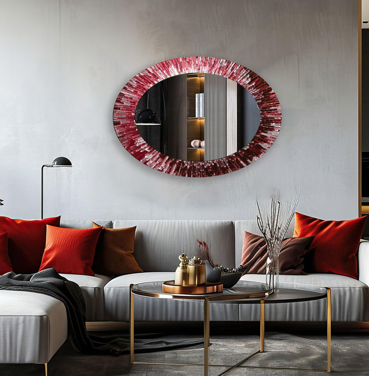 Mirror wall art with creative patterns and reflective accents to brighten your walls
