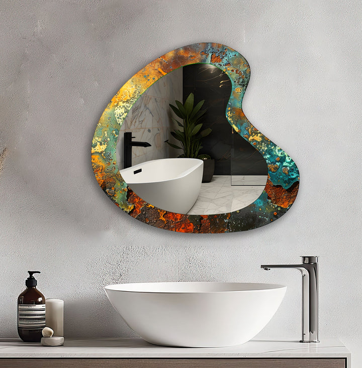 Mirrored wall art showcasing creative patterns and reflective designs for a contemporary touch
