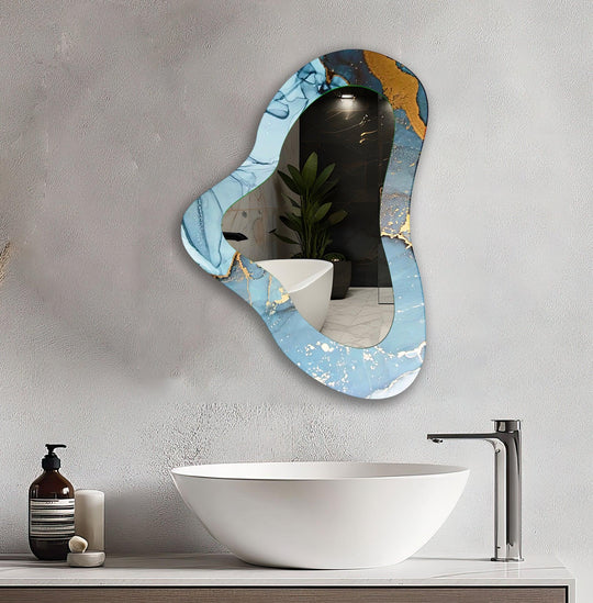 Wall mirrors designed with bold geometric shapes to make a striking statement
