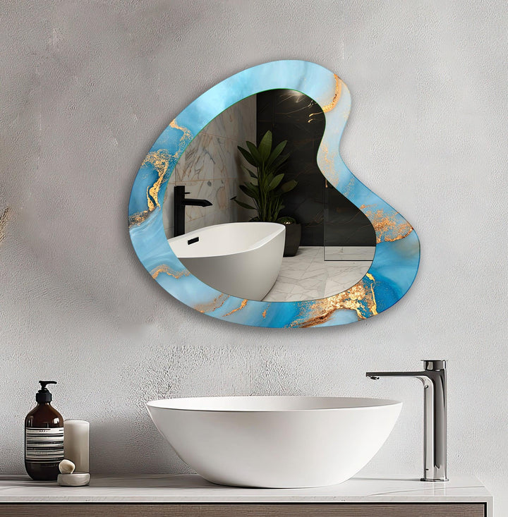 Mirrored wall art showcasing creative patterns and reflective designs for a contemporary touch
