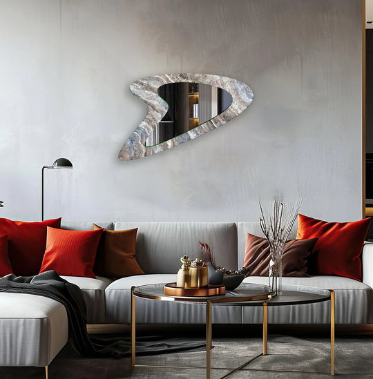 Stylish wall mirrors with ornate frames to create a luxurious and eye-catching feature
