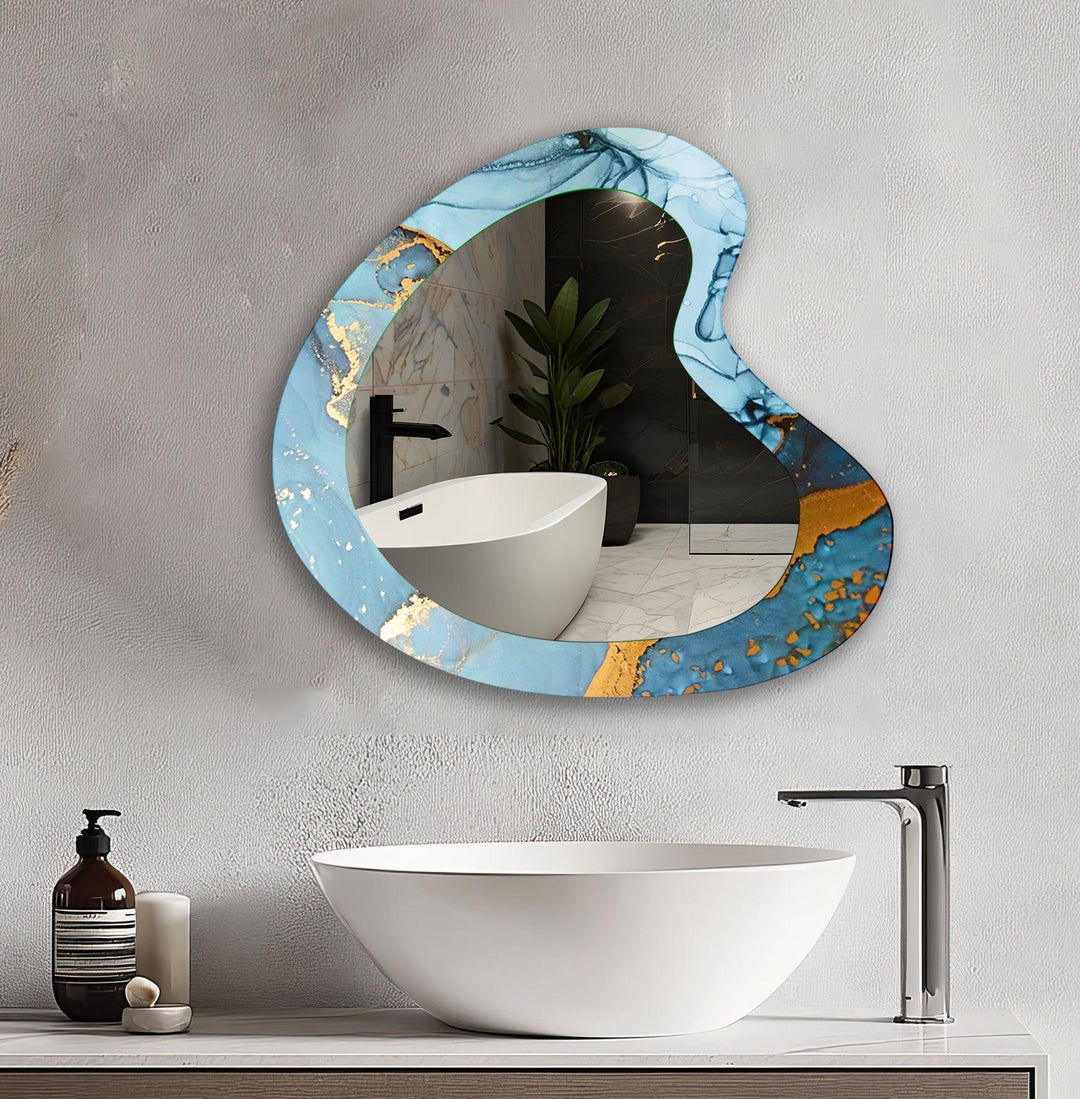 Wall mirrors with artistic frames that serve as both functional and decorative pieces
