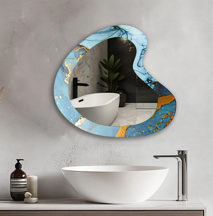 Wall mirrors with artistic frames that serve as both functional and decorative pieces
