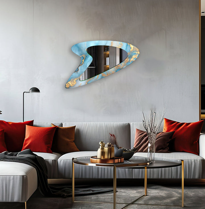 Stylish wall mirrors designed to reflect light and create depth in any room

