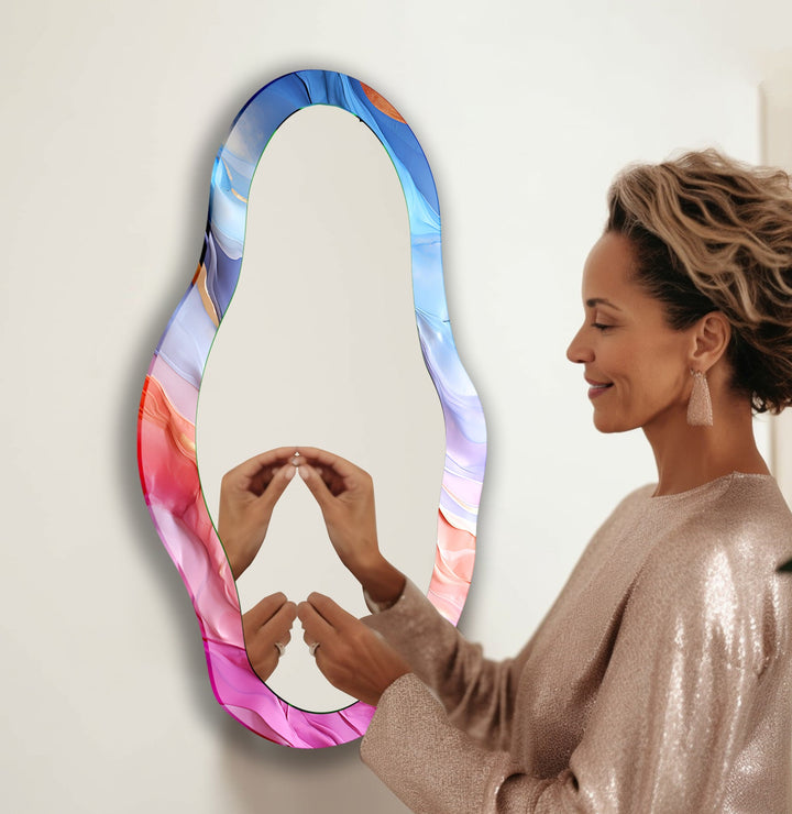 Mirror wall art featuring unique designs that blend functionality with artistic elegance
