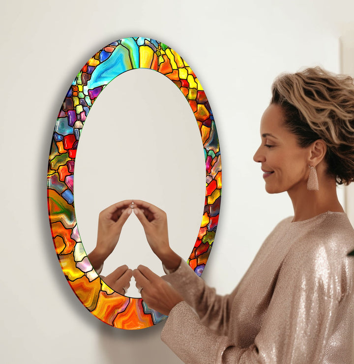 Wall mirrors designed with decorative accents to serve as both art and practicality
