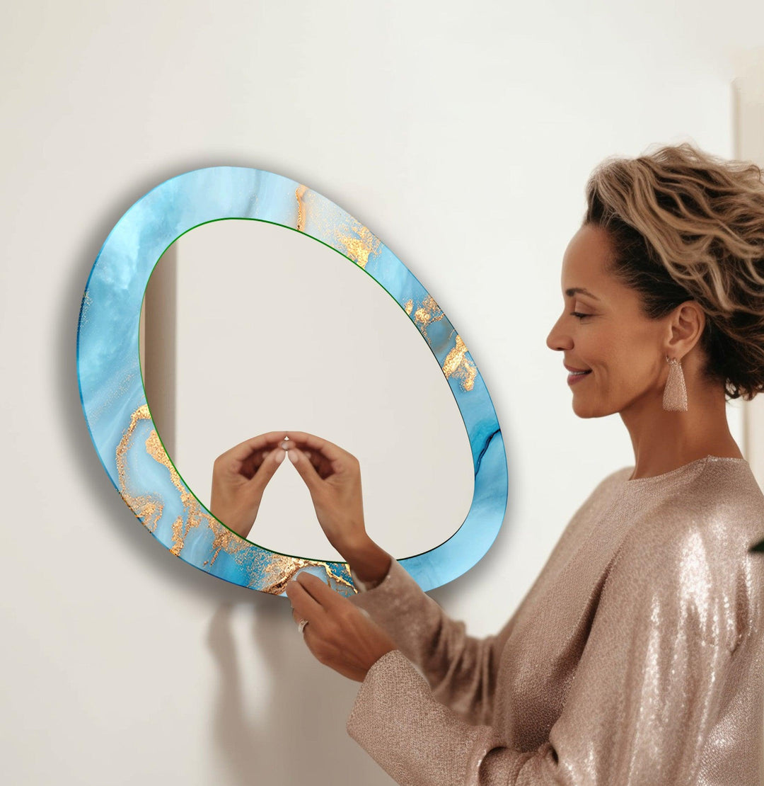 Stylish wall mirrors with ornate frames to create a luxurious and eye-catching feature
