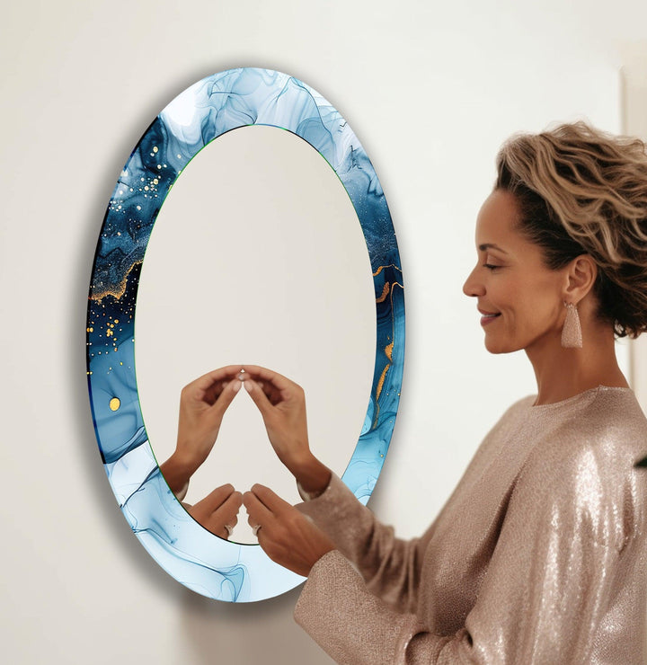 Decorative wall mirror with a contemporary design, perfect for adding elegance to any space