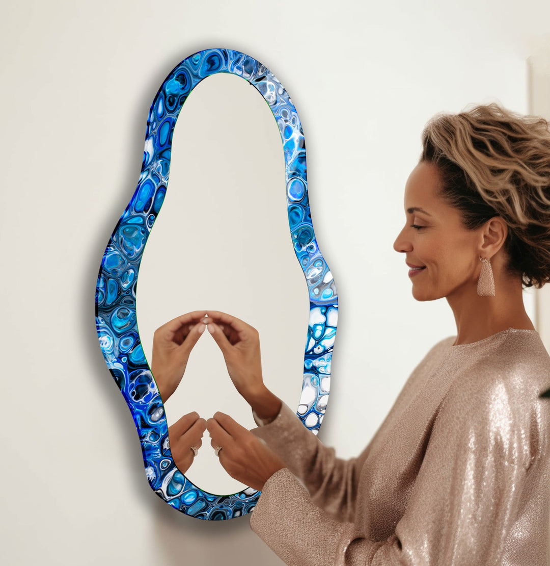 Mirrored wall art showcasing intricate craftsmanship for a unique and stylish addition
