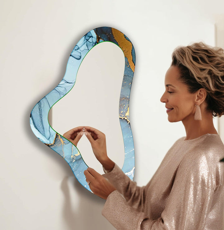 Mirror wall decor blending functionality and artistic design for versatile home styling
