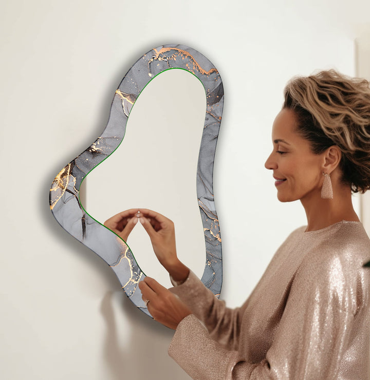 Stylish wall mirrors with ornate frames to create a luxurious and eye-catching feature
