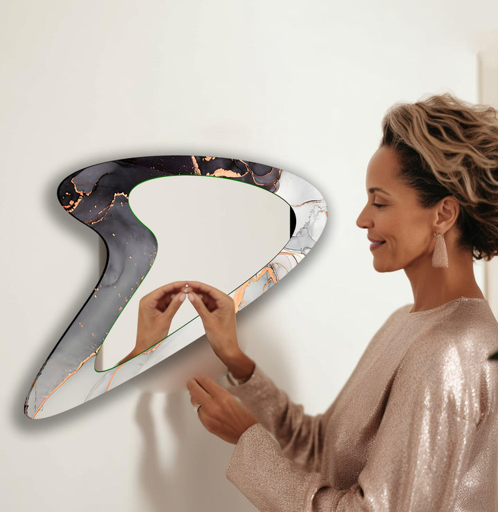Mirrored wall art showcasing creative patterns and reflective designs for a contemporary touch
