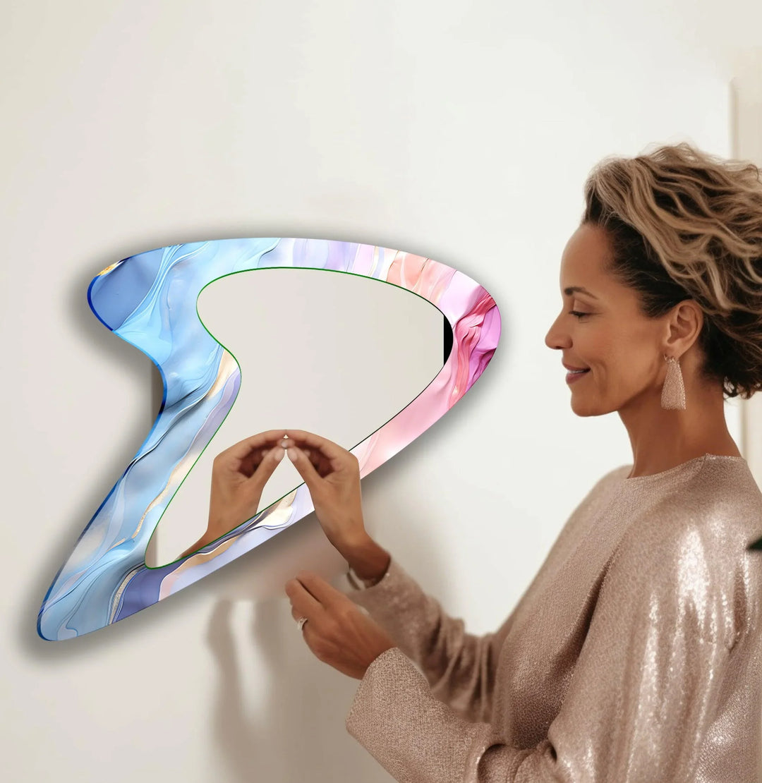 Pastel Colors Abstract Decorative Wall Mirror - MyPhotoStation