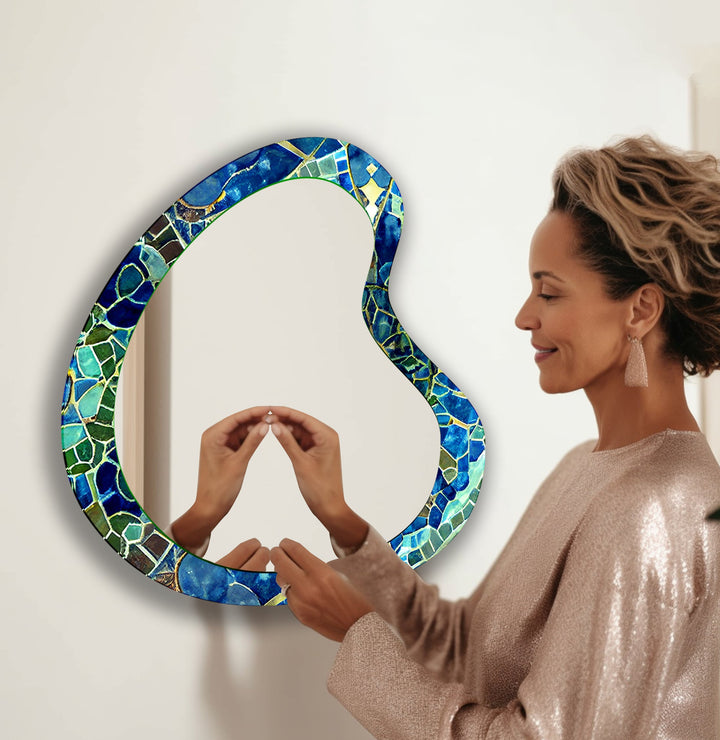 Mirrored wall art with stylish and artistic elements for a bold decor statement
