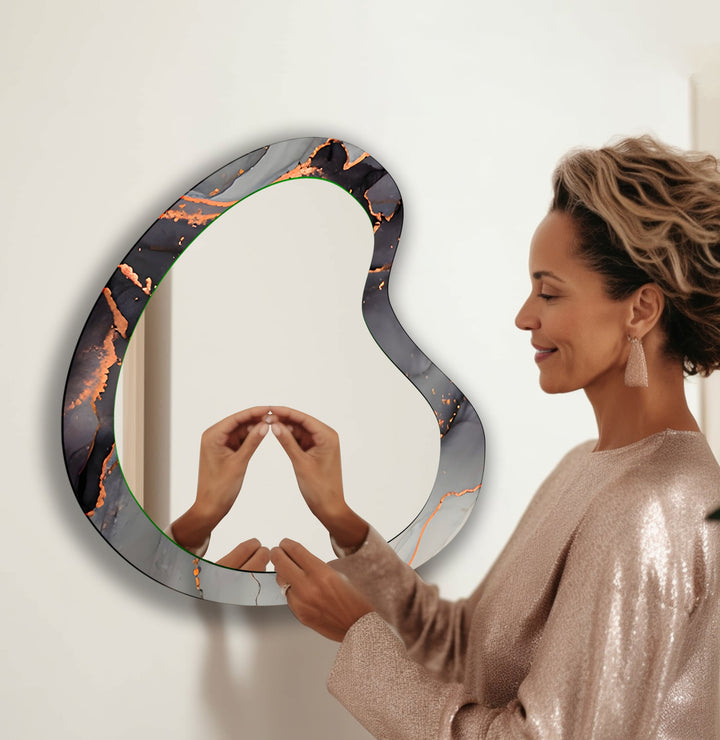 Stylish wall mirrors with ornate frames to create a luxurious and eye-catching feature
