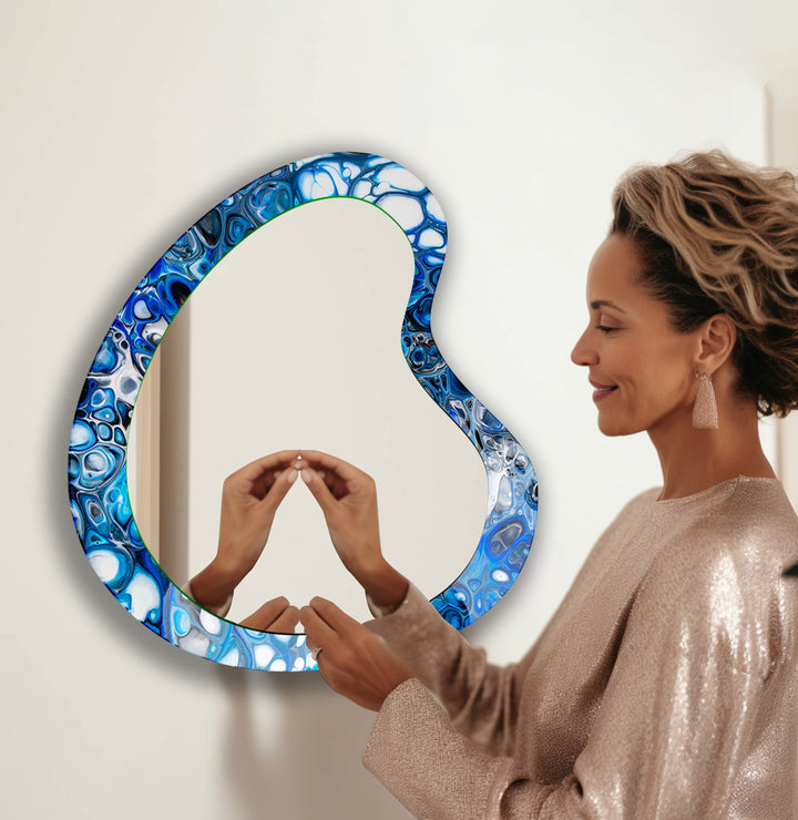 Wall mirrors designed with bold geometric shapes to make a striking statement
