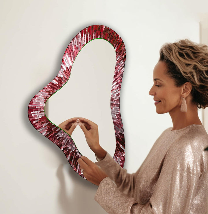 Mirrored wall art offering a creative and reflective statement for contemporary interiors
