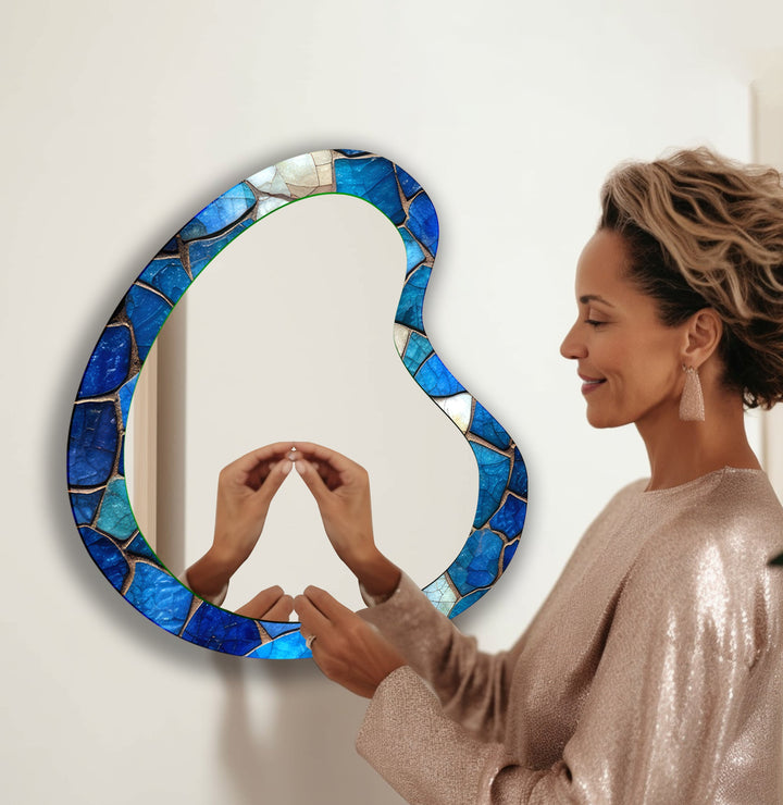Mirror wall art with creative patterns and reflective accents to brighten your walls
