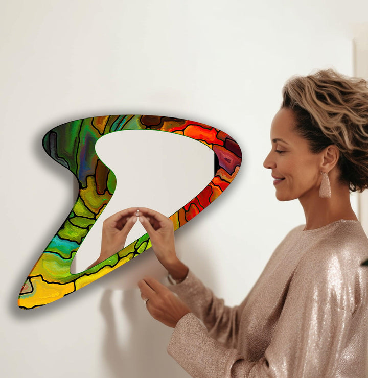 Mirrored wall art offering a creative and reflective statement for contemporary interiors
