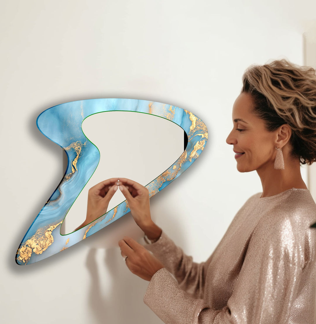 Mirrored wall art showcasing intricate craftsmanship for a unique and stylish addition
