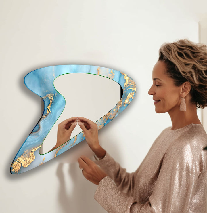 Mirrored wall art showcasing intricate craftsmanship for a unique and stylish addition
