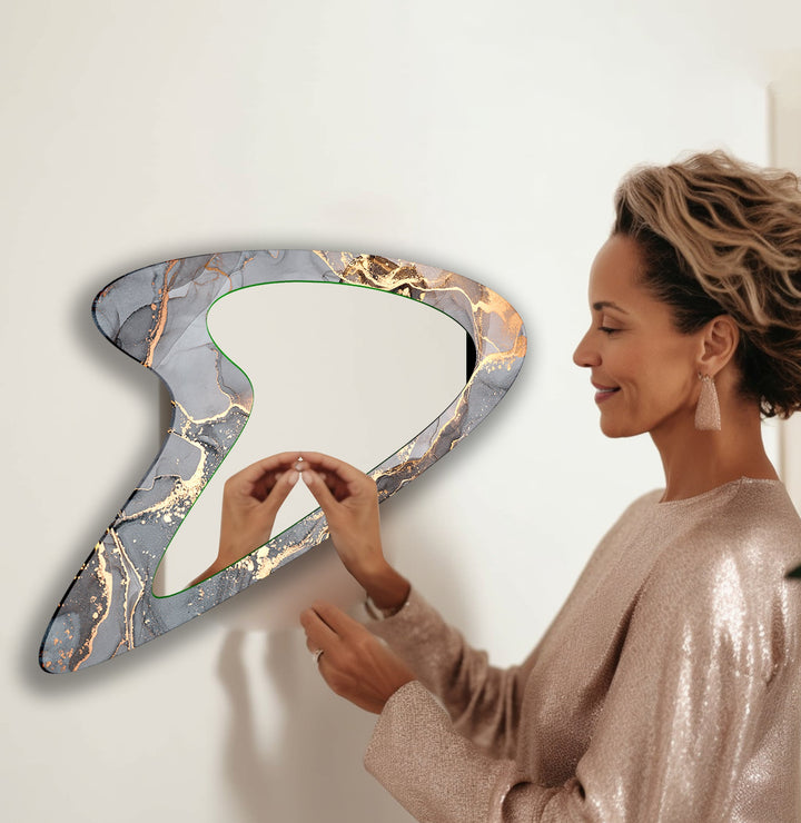 Mirror wall decor blending functionality and artistic design for versatile home styling

