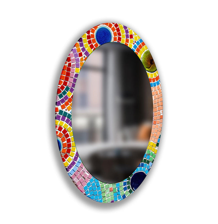 Decorative wall mirror with unique shapes and reflective surfaces for a chic statement
