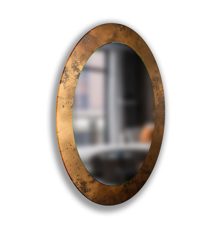 Copper Entryway Oval Wall Mirror