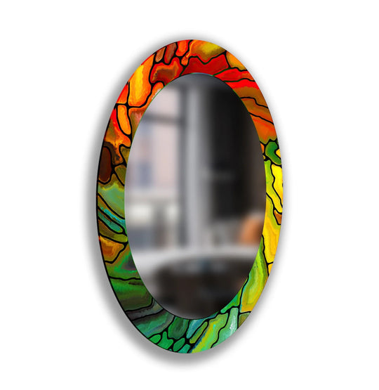 Mirrored wall art showcasing creative patterns and reflective designs for a contemporary touch
