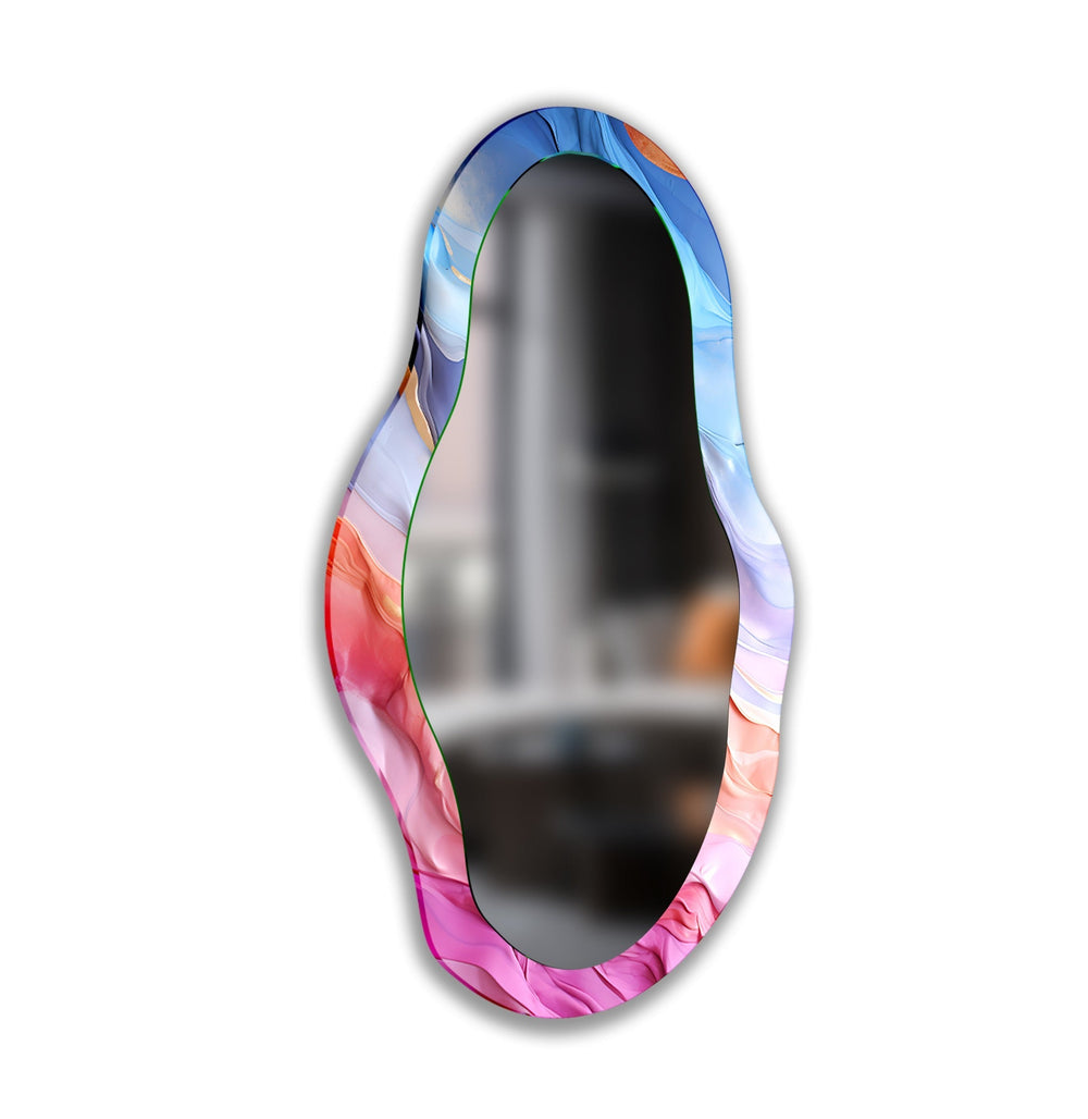 Decorative wall mirror with intricate detailing, perfect for enhancing any interior space
