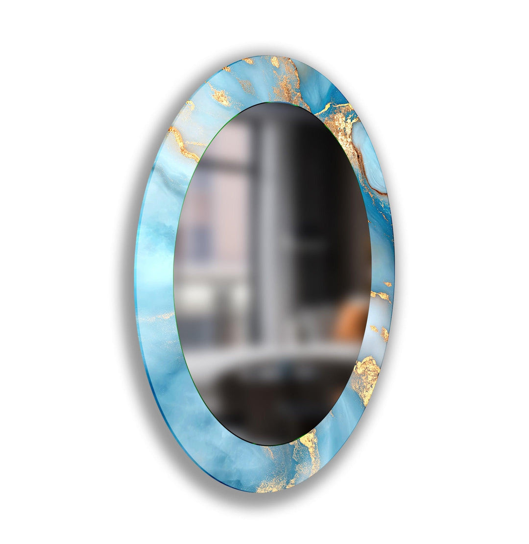 Mirror wall art inspired by abstract forms, perfect for adding a touch of artistic charm
