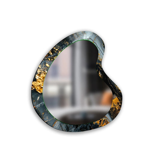 Elegant Gold Marble Decorative Wall Mirror - MyPhotoStation